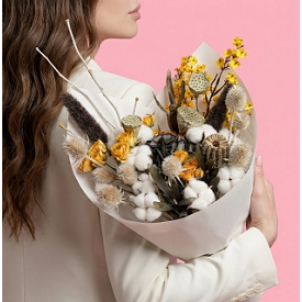 Букет сухоцветов (из сухих цветов) №105