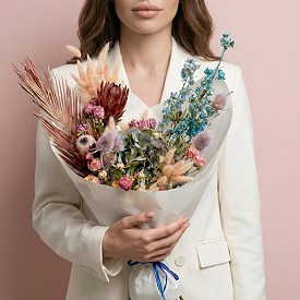 Букет сухоцветов (из сухих цветов) №184