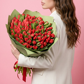 101 красный тюльпан 101 красный тюльпан