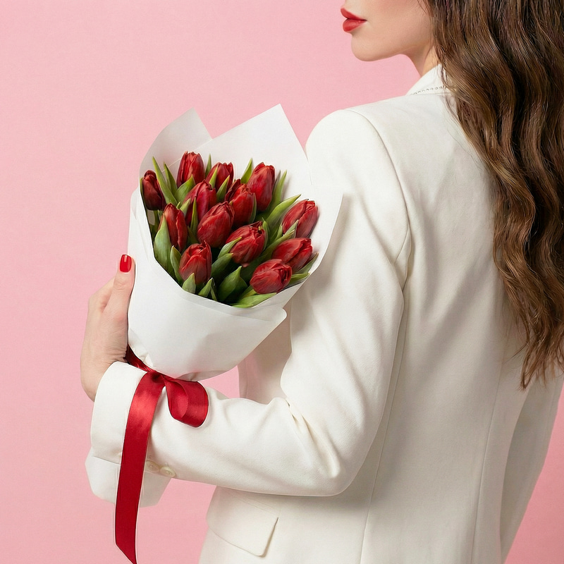 Букет "13 красных тюльпанов"