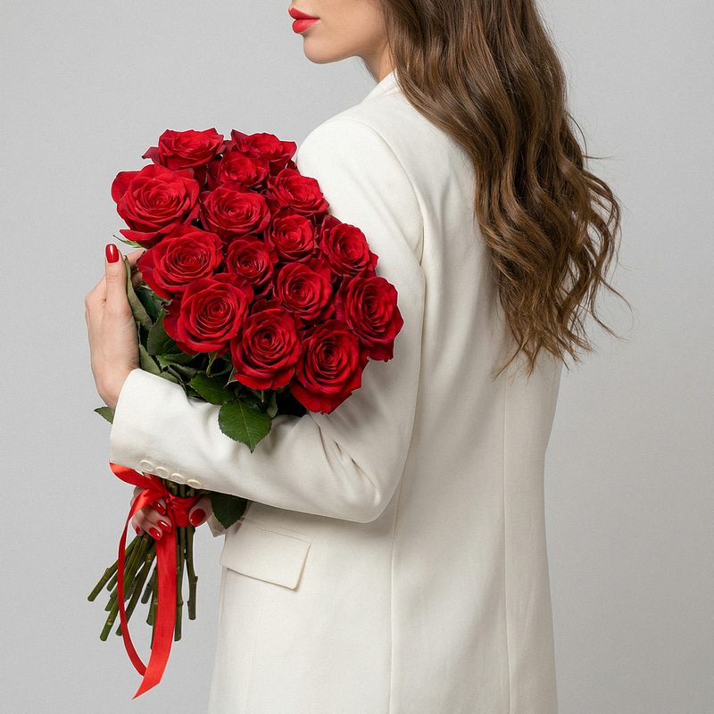 Букет "15 красных роз"