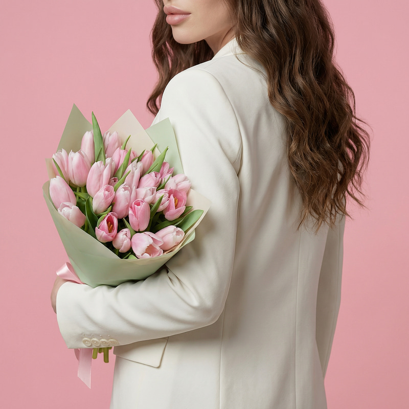Букет "25 розовых тюльпанов"
