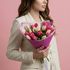 Букет "25 бело-розовых тюльпанов"