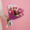 Букет "25 бело-розовых тюльпанов"