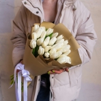 Букет "25 белых тюльпанов"
