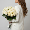 Моно-букет "25 белых роз"