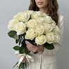 Моно-букет "25 белых роз"