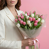 Букет "29 бело-розовых тюльпана"