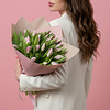 Купить 31 розовый тюльпан
