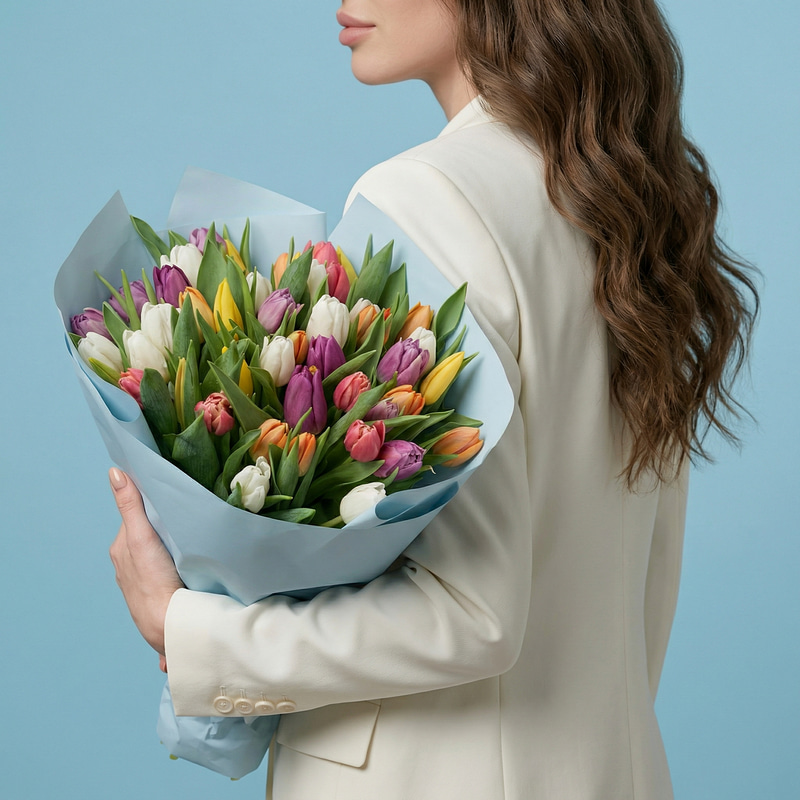 Букет "51 тюльпан микс"