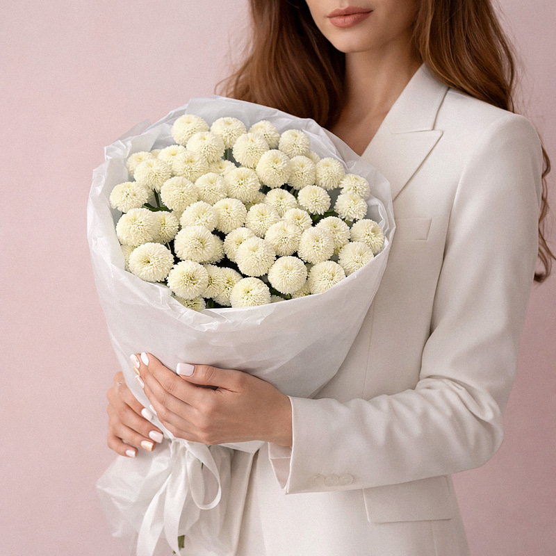 Букет "Белый мишка"