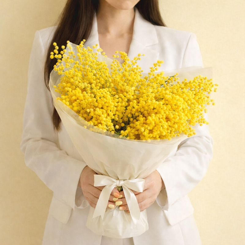 Букет "Мимоза в облаках"