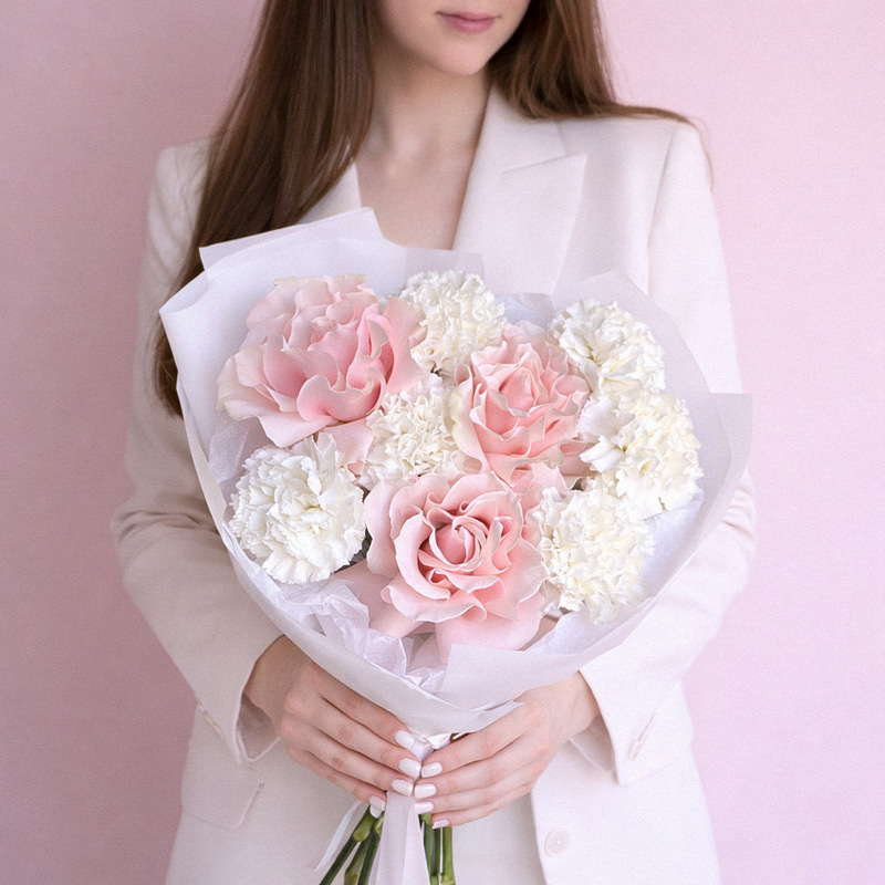 Букет с французскими розами "Соната"